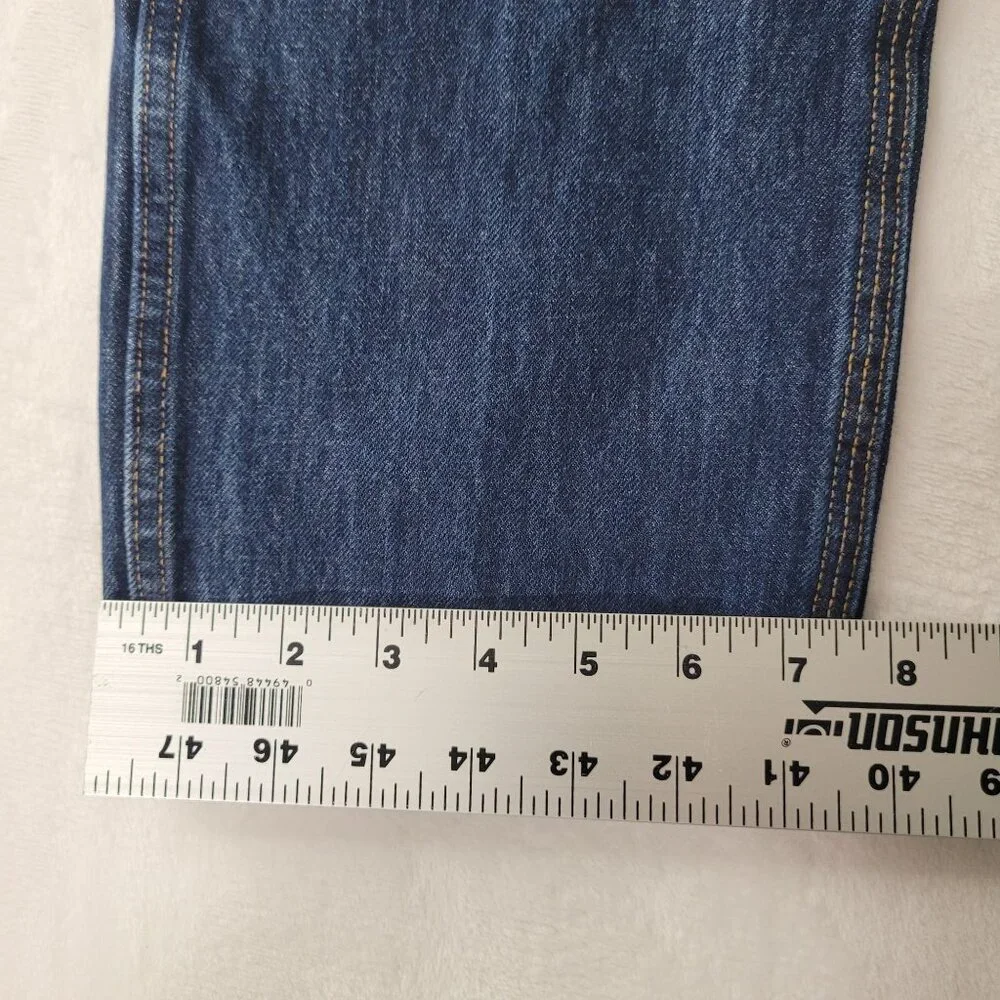 Carhartt Men Double Knee Relaxed Fit Carpenter Blue Denim Logger Jean Size 30X32